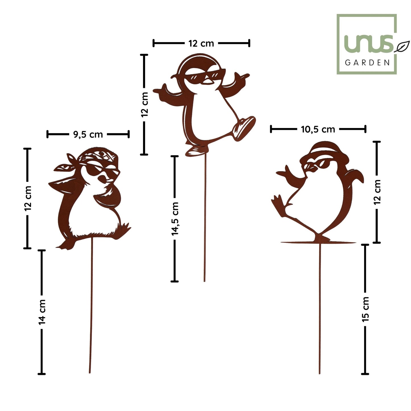 Gartenstecker Pinguine - 3er Set