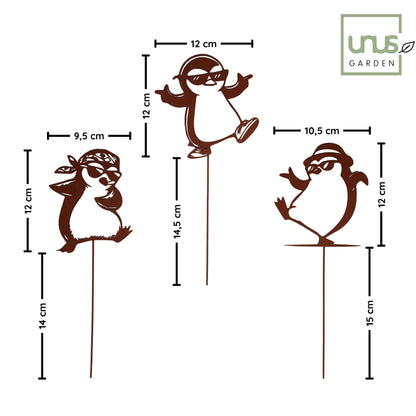 Gartenstecker Pinguine - 3er Set