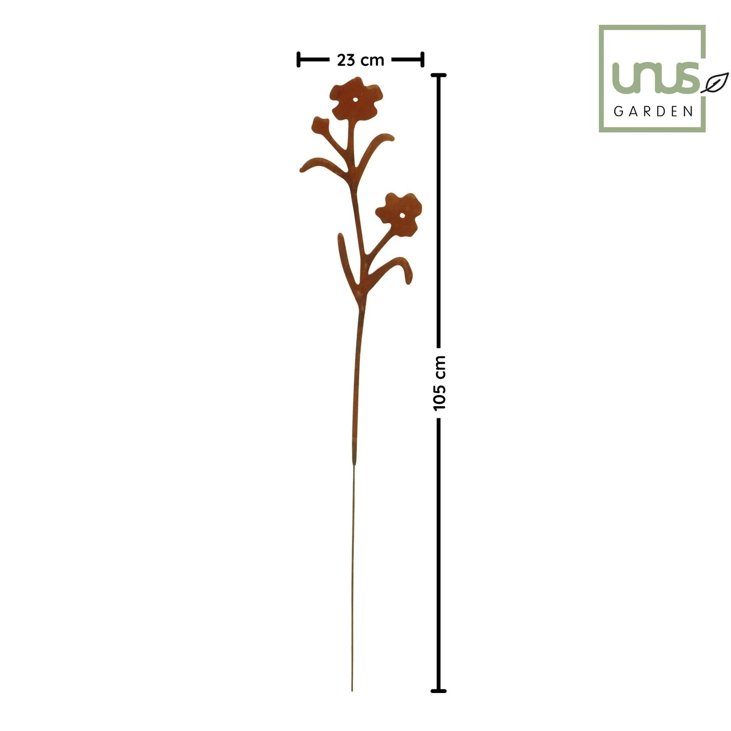 Gartenstecker Blüten in rost