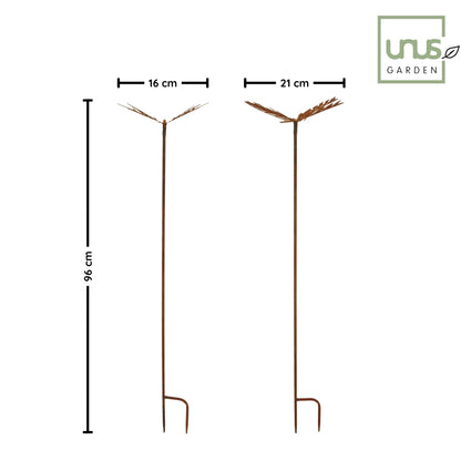 Gartenstecker Libelle 2er Set Metall  in rost