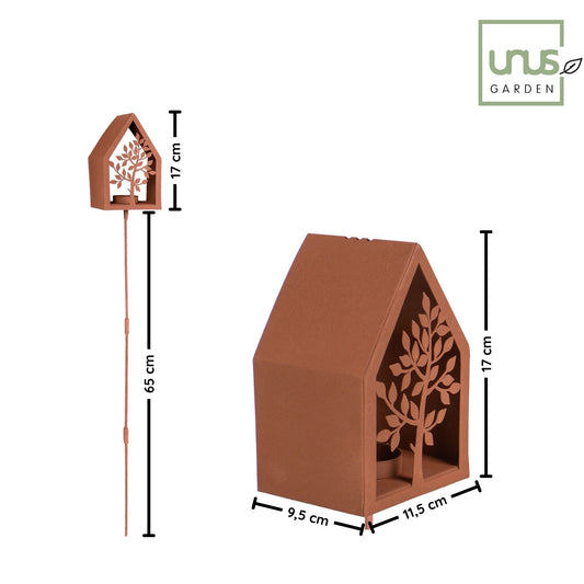 UNUS Lichthaus Garten mit Stab Rost verschiedene Motive