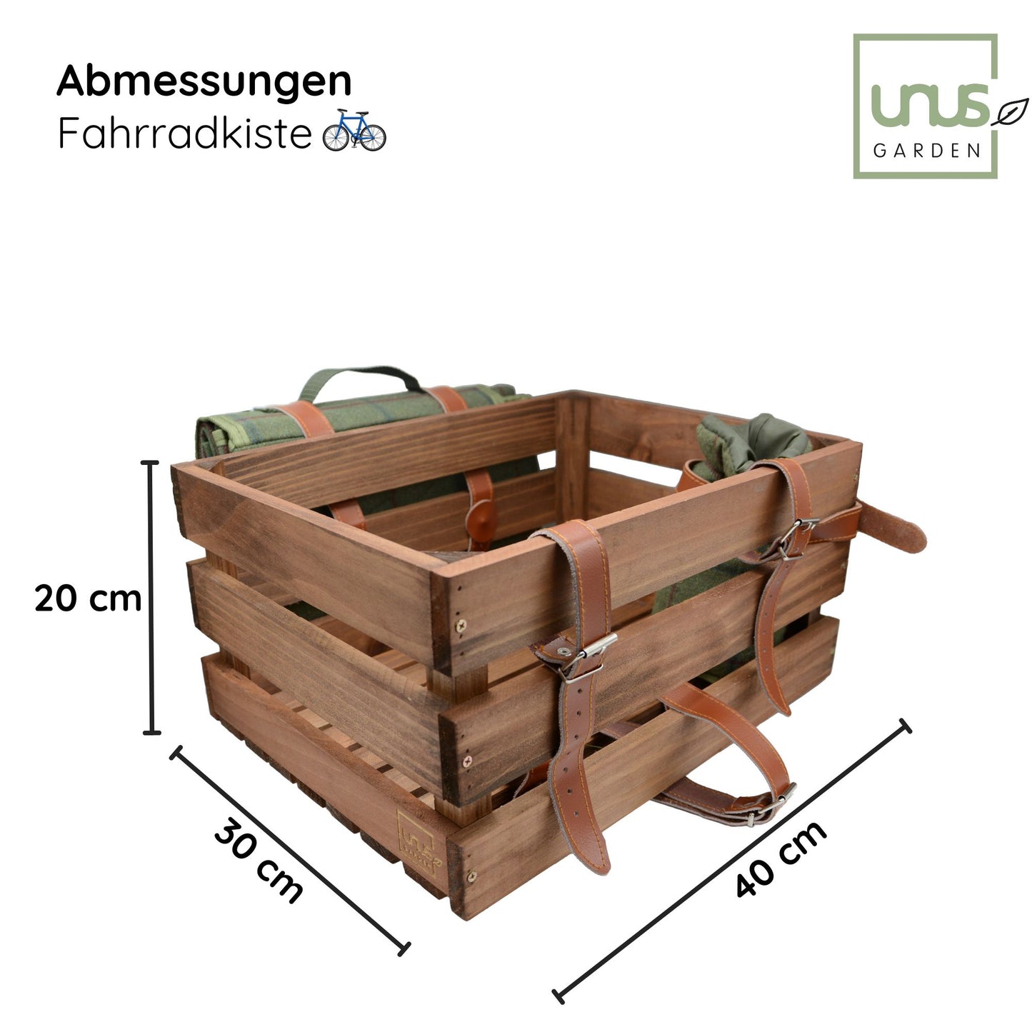 Fahrradkiste für hinten inklusive Picknickdecke