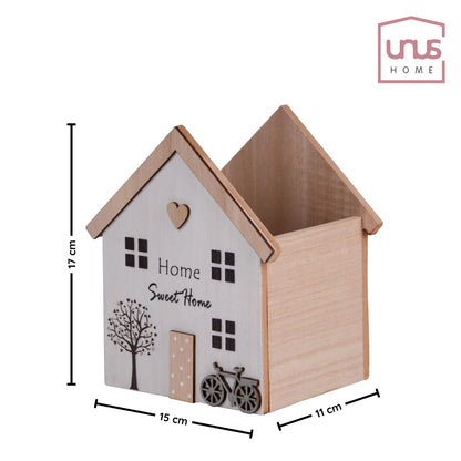Holz-Haus Aufbewahrungsbox „Home Sweet Home“-Motiv