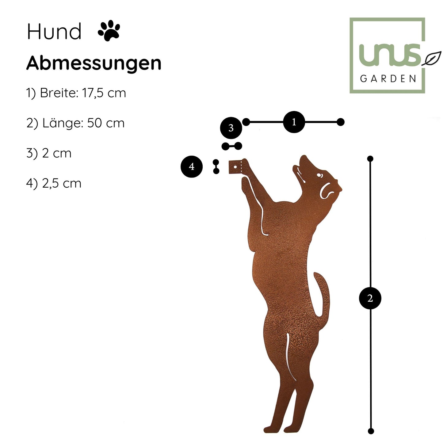 Baumstecker Rost Hund