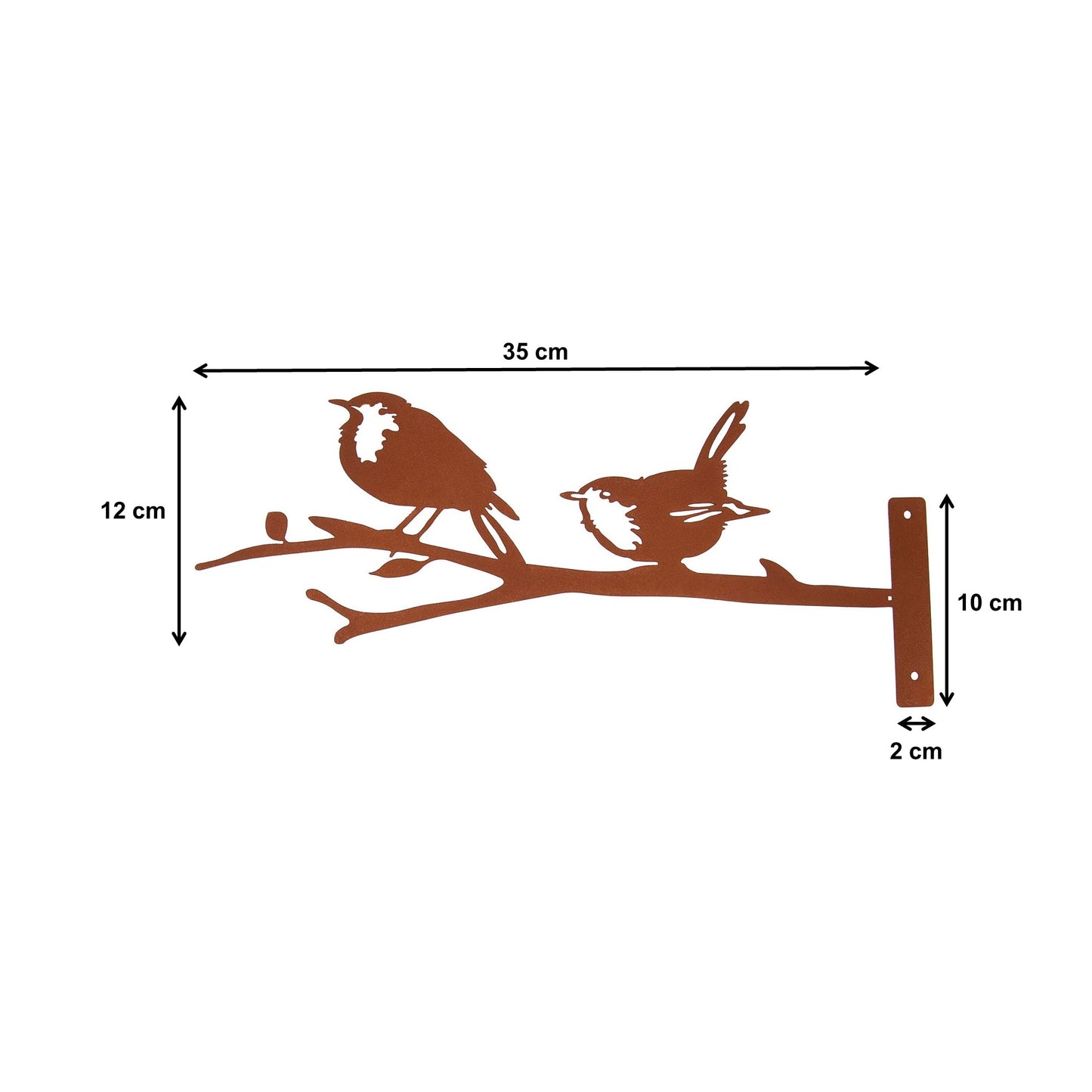 Baumstecker Rost zwei Vögel auf einem Ast