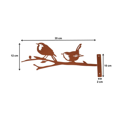 Baumstecker Rost zwei Vögel auf einem Ast