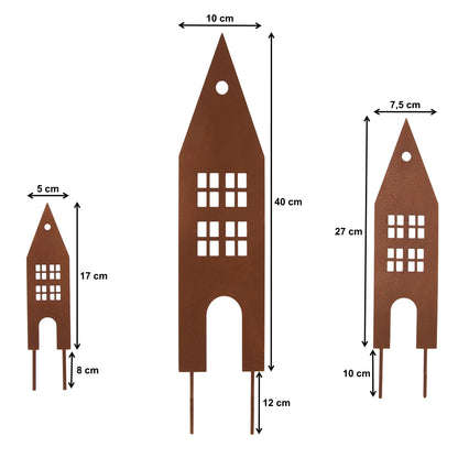 Garden Häuser Gartenstecker 3er Set