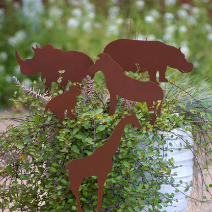 Gartenstecker 5er Set Tiere aus Afrika
