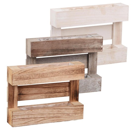 Paletten Holz m Kästen Kunststoffeinsatz