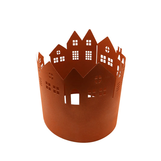 Beeteinfassung Rasenkante Rostoptik Häuser 27,5 ? cm Höhe 28 cm