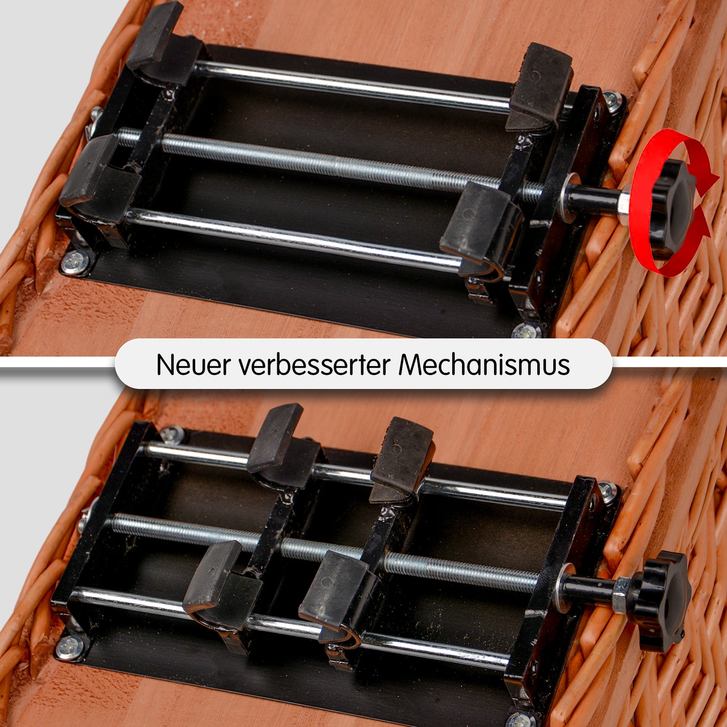 Hundefahrradkorb aus Weide für den Gepäckträger
