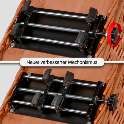 Hundefahrradkorb aus Weide für den Gepäckträger