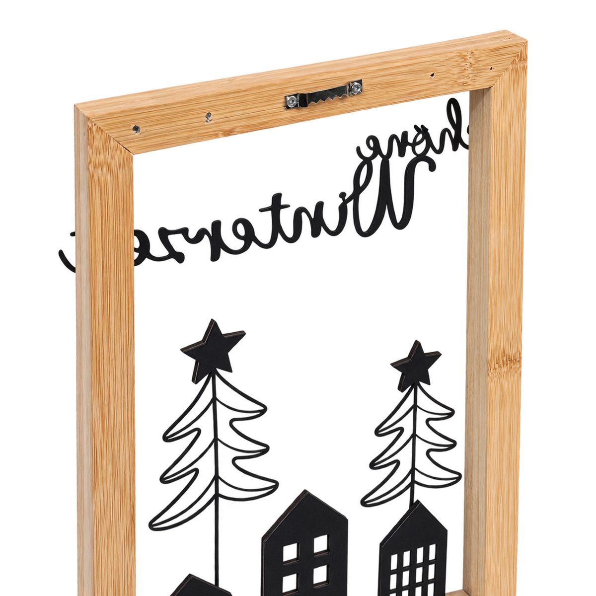 Wandbild Finja mit Bambus Rahmen " Schöne Winterzeit"