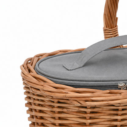 Einkaufskorborb für Kinder inklusive Kühltasche aus natürlicher Weide