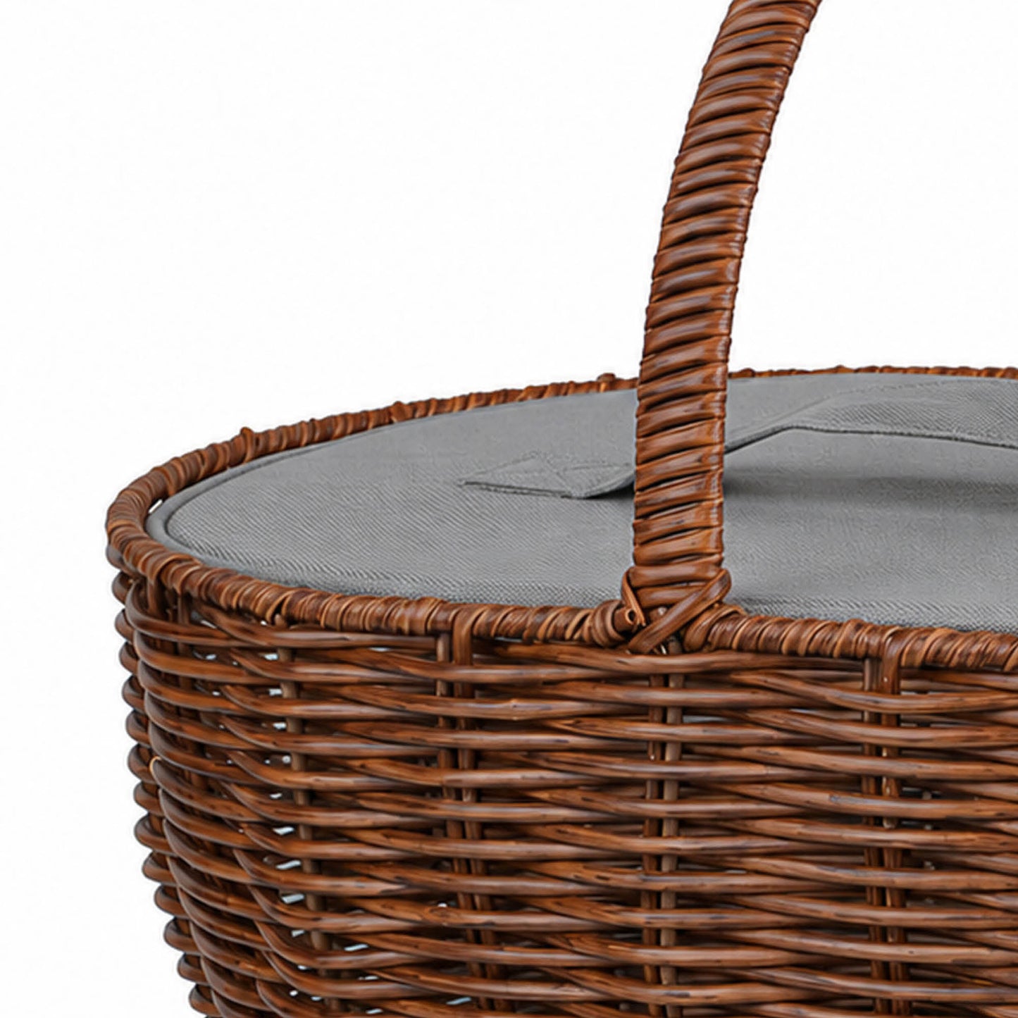Einkaufskorb inklusive Kühltasche  in Rattan-Optik