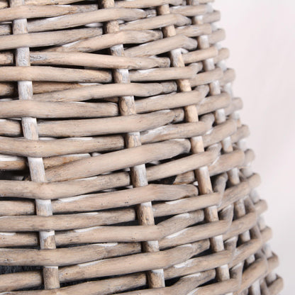 Katzenkörbchen, Katzenkorb, Katzenturm aus Rattan in Grau