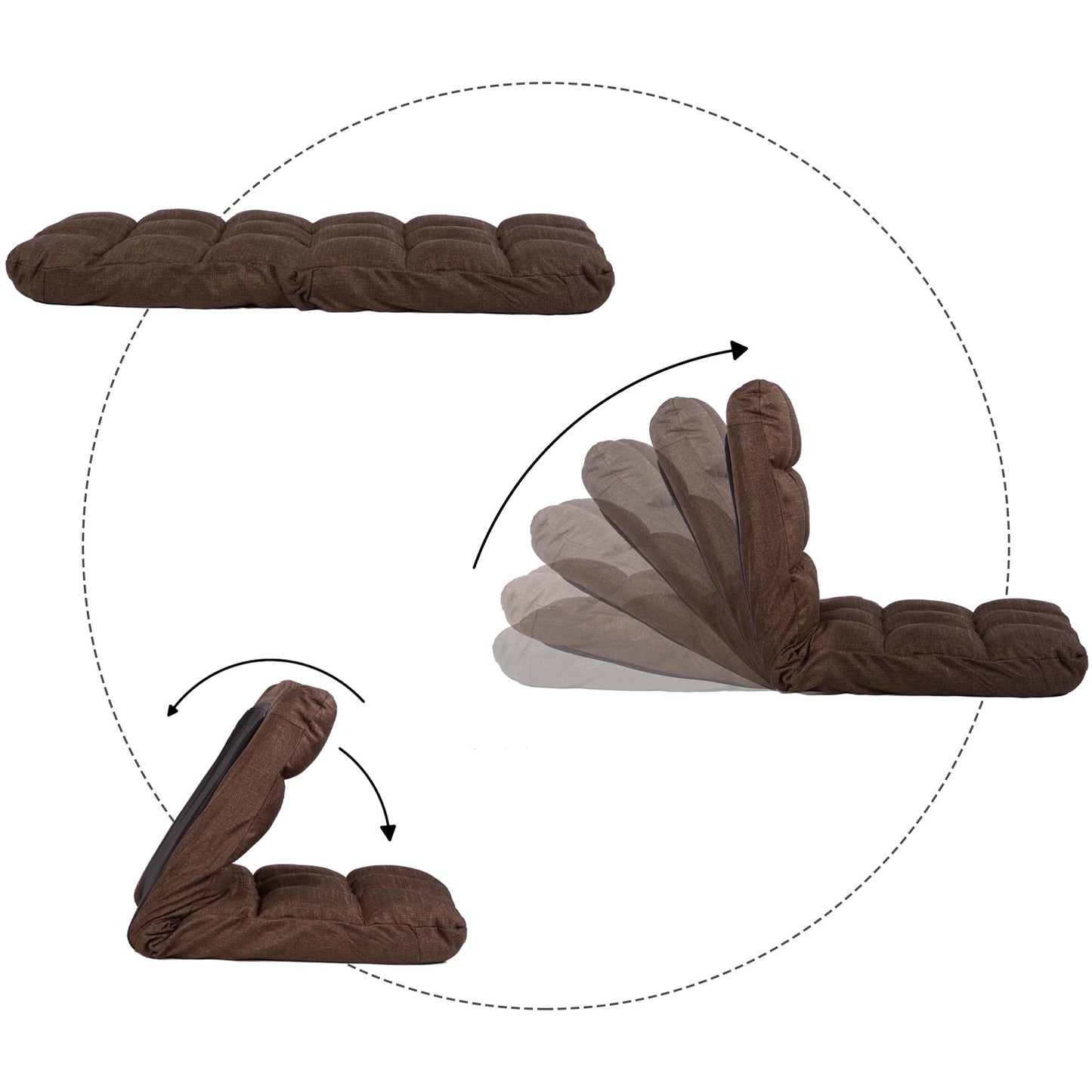 Bodenstuhl mit verstellbarer Rückenlehne klappbar und bequem