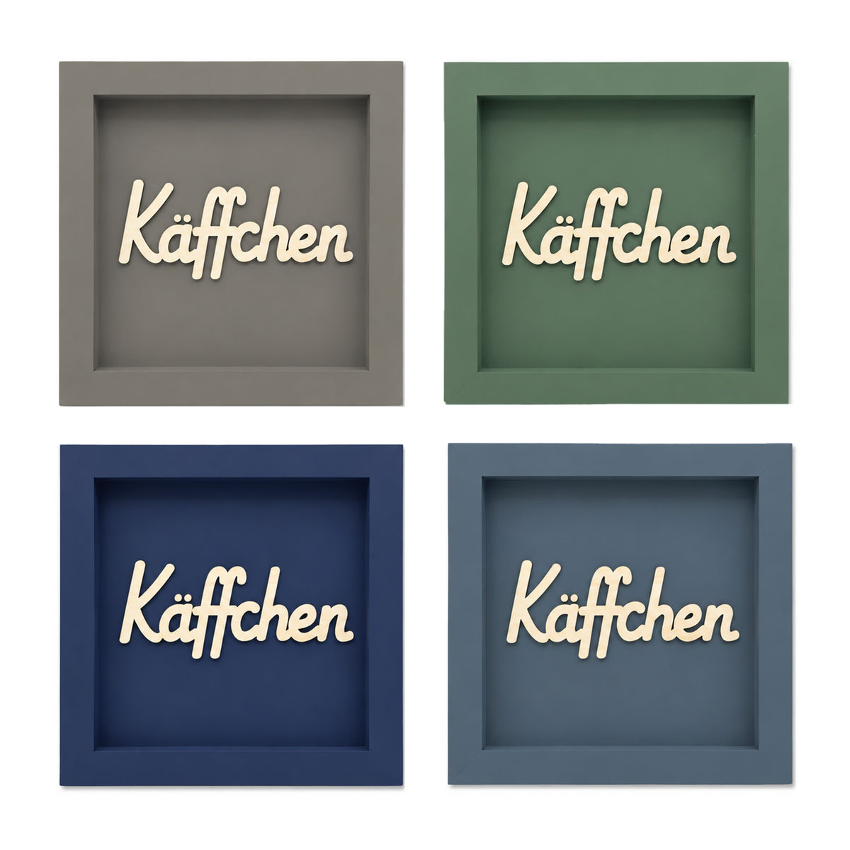 Holz Bilderrahmen 3D "Käffchen" in verschiedenen Farben