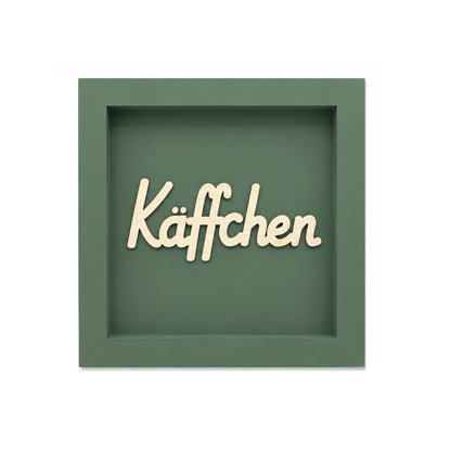 Holz Bilderrahmen 3D "Käffchen" in verschiedenen Farben