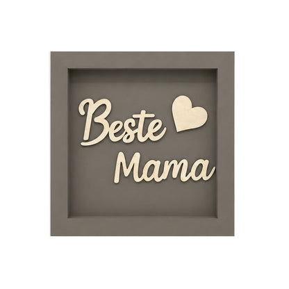 Holz Bilderrahmen "Beste Mama" in verschiedenen Farben