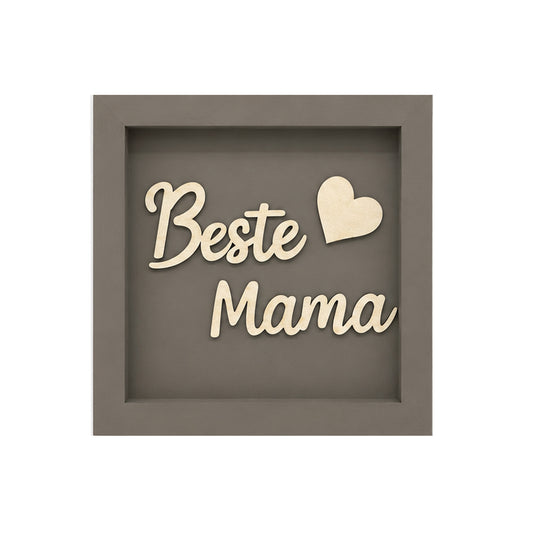 Holz Bilderrahmen "Beste Mama" in verschiedenen Farben