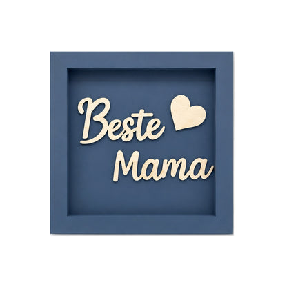 Holz Bilderrahmen "Beste Mama" in verschiedenen Farben