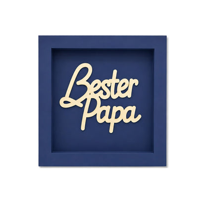 Holz Bilderrahmen "Bester Papa" in verschiedenen Farben