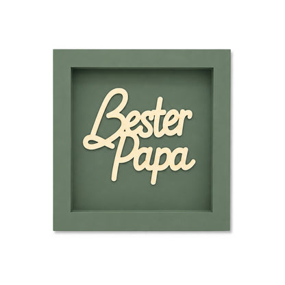 Holz Bilderrahmen "Bester Papa" in verschiedenen Farben