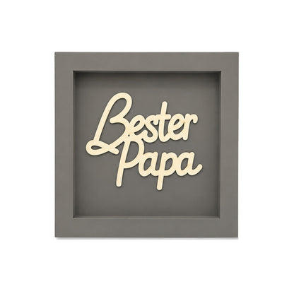 Holz Bilderrahmen "Bester Papa" in verschiedenen Farben