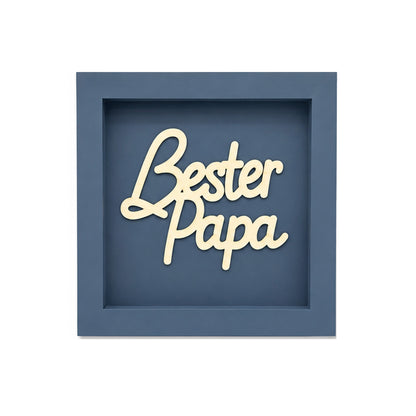Holz Bilderrahmen "Bester Papa" in verschiedenen Farben