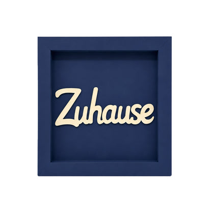 Holz Bilderrahmen 3D "Zuhause" in verschiedenen Farben