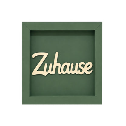 Holz Bilderrahmen 3D "Zuhause" in verschiedenen Farben