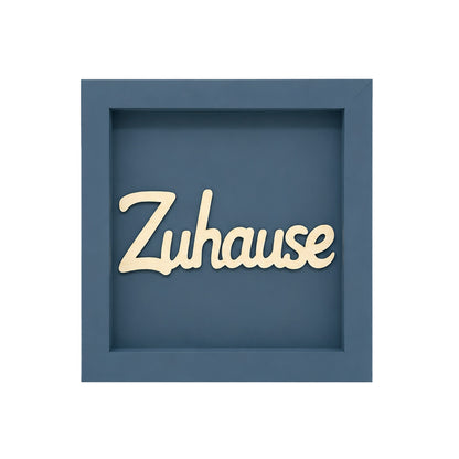 Holz Bilderrahmen 3D "Zuhause" in verschiedenen Farben