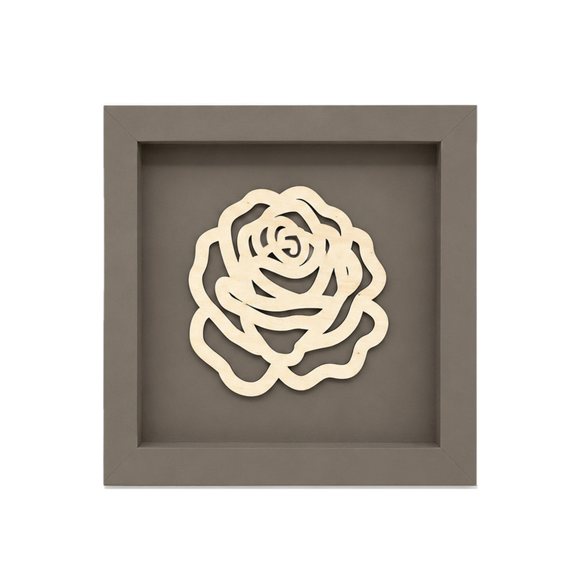 Holz Bilderrahmen 3D Rose in verschiedenen Farben
