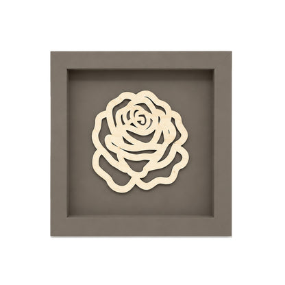 Holz Bilderrahmen 3D Rose in verschiedenen Farben