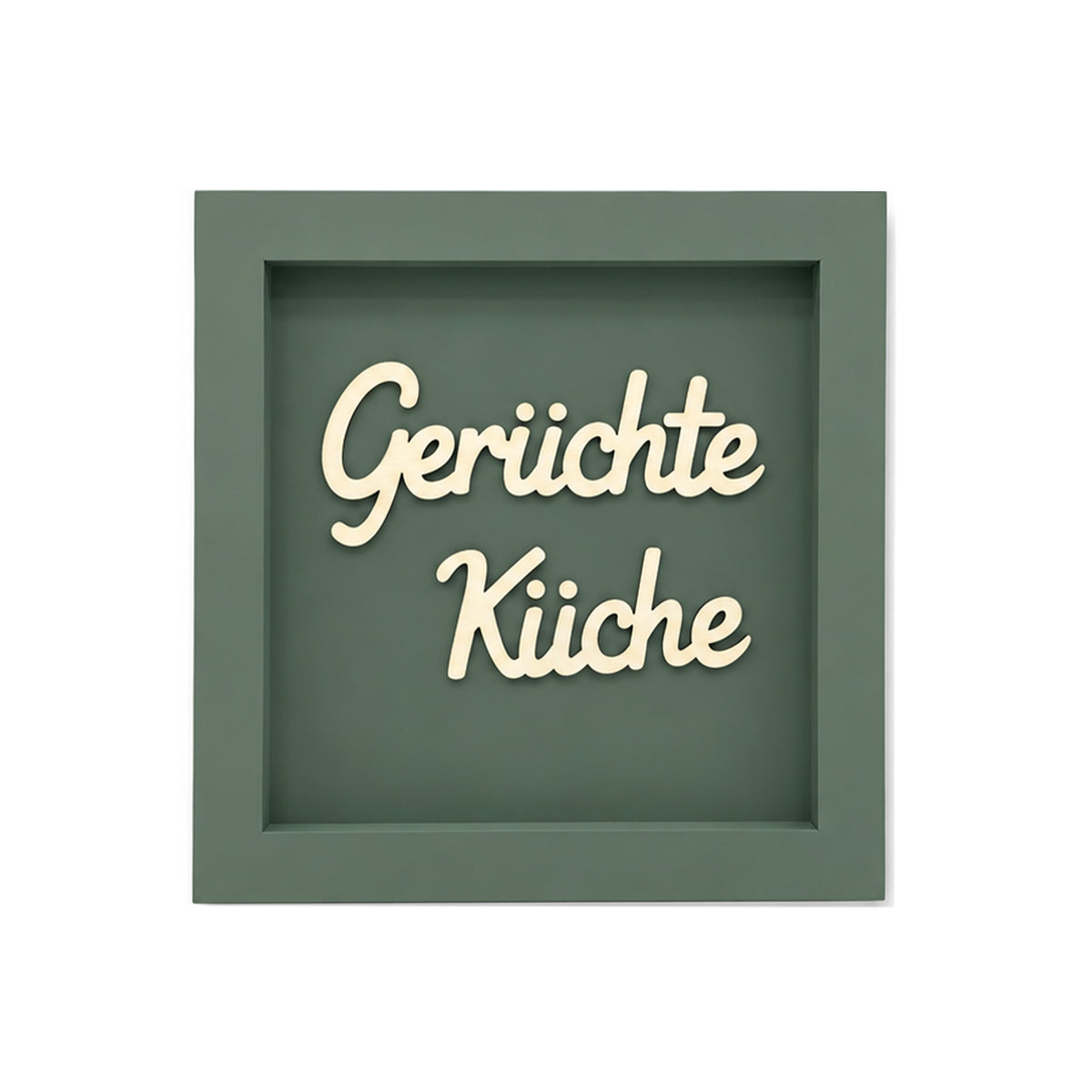 Holz Bilderrahmen "Gerüchte Küche" in verschiedenen Farben