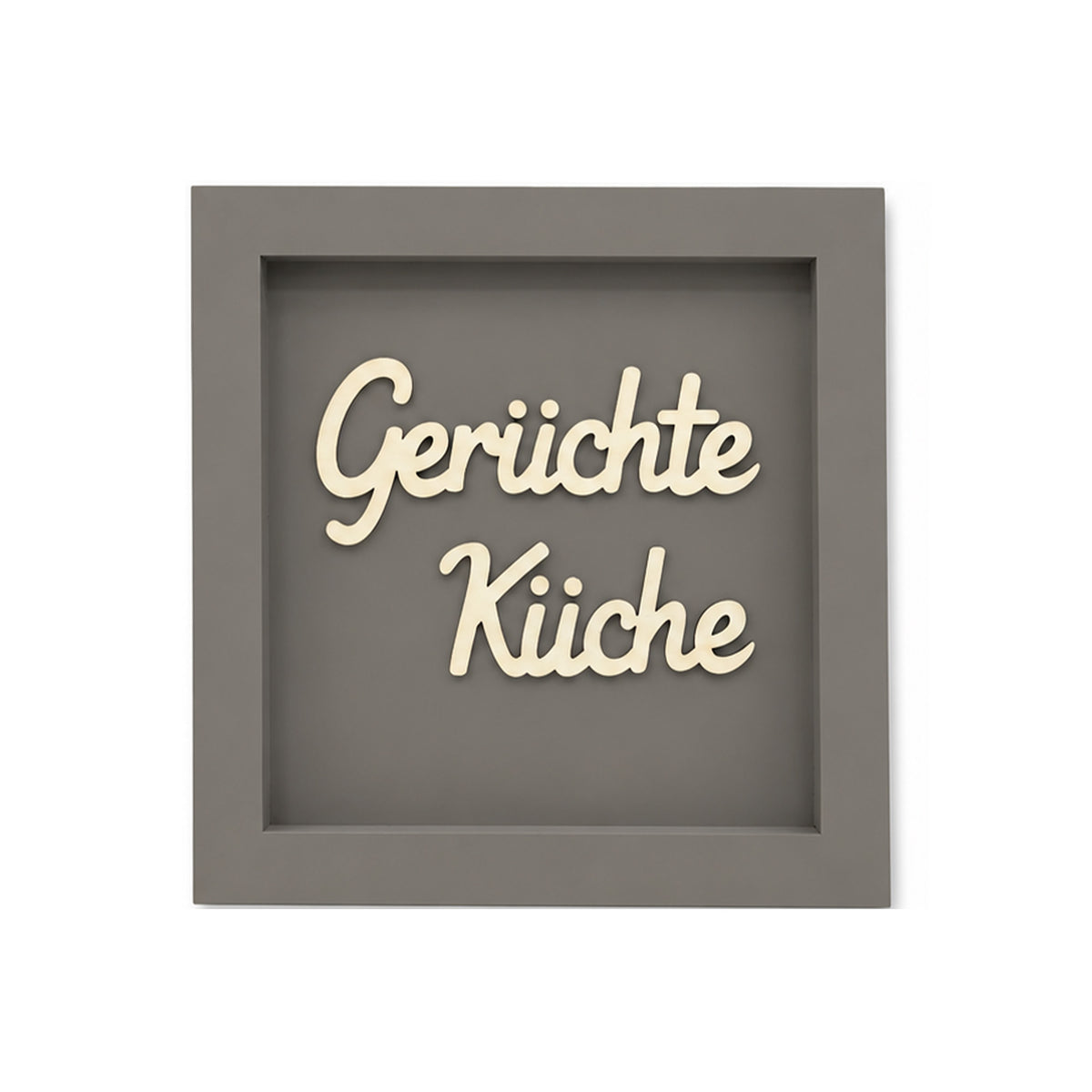 Holz Bilderrahmen "Gerüchte Küche" in verschiedenen Farben