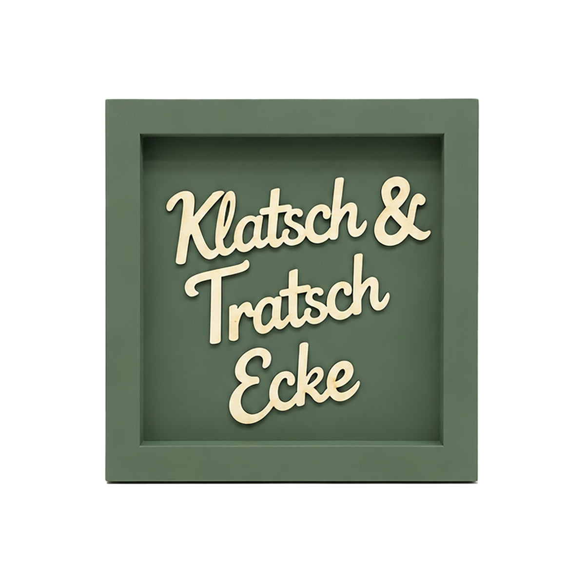 Holz Bilderrahmen "Klatsch & Tratsch Ecke" in verschiedenen Farben