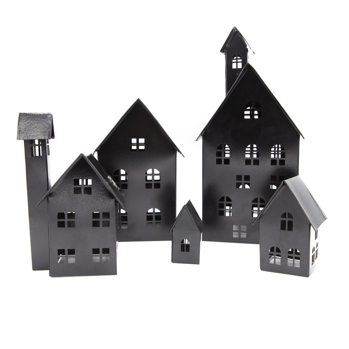 Deko Häuser Metall 5er Set – UNUS