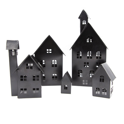 Deko Häuser Metall 5er Set