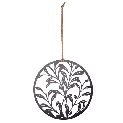 Metall-Aufhänger mit Olivenblätterornament 25cm