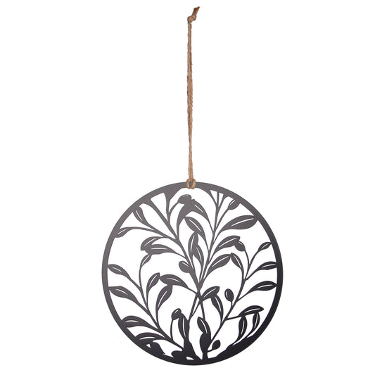 Metall-Aufhänger mit Olivenblätterornament 25cm