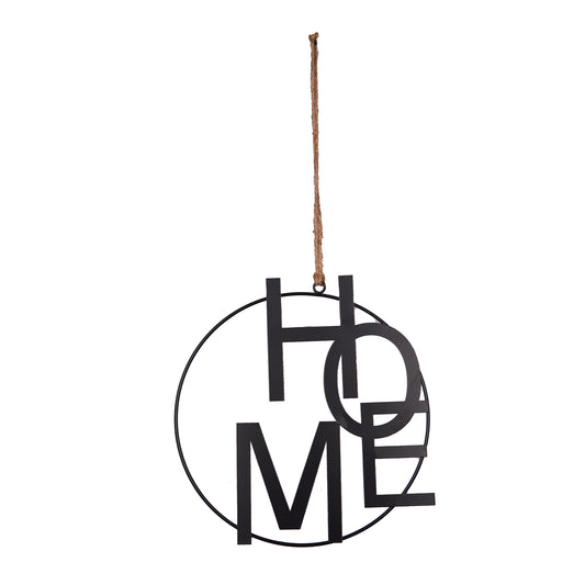 Metall-Aufhänger mit Schriftzug HOME 25cm