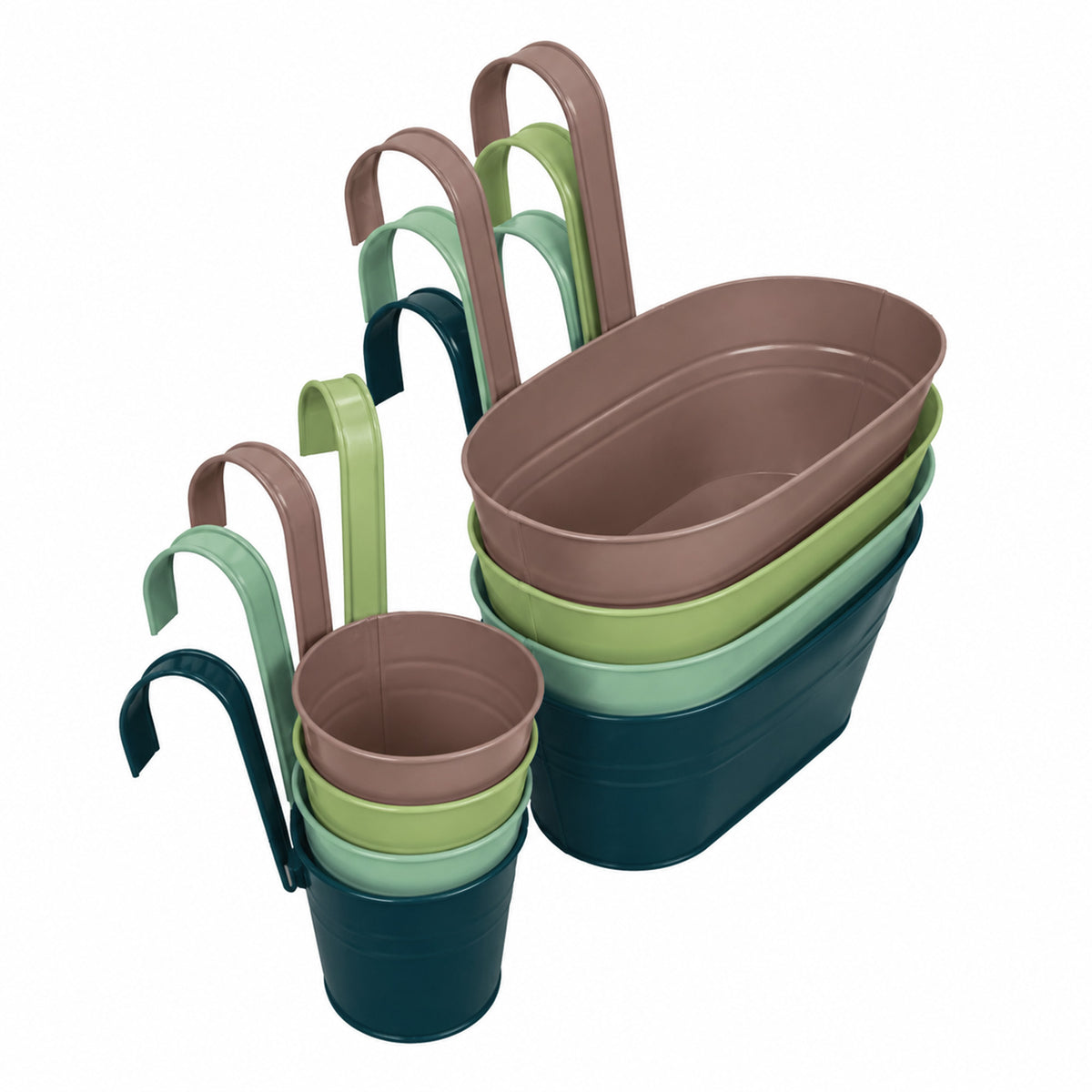 Hängetöpfe & Blumenkästen zum Aufhängen aus Metall – verschiedene Sets & Farben