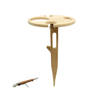 Weintisch klappbar Outdoor aus Bambus