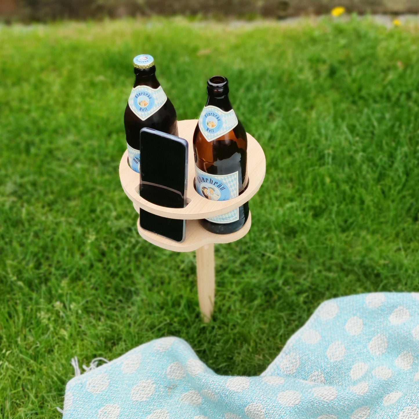 Biertisch klappbar Outdoor aus Bambus
