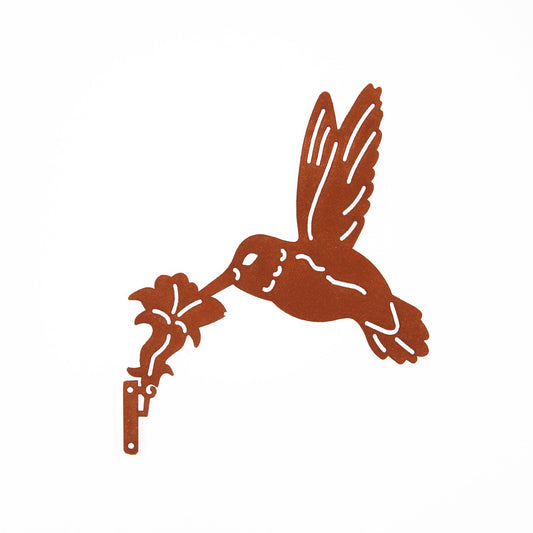 Baumstecker Rost Kolibri mit Blume