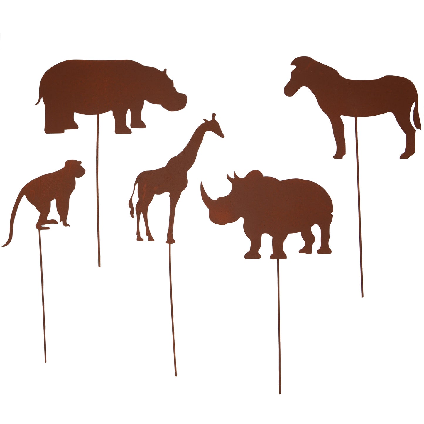 Gartenstecker 5er Set Tiere aus Afrika