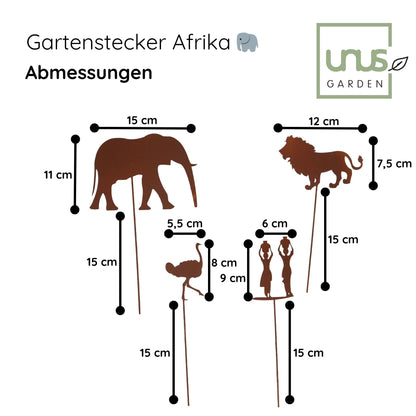 Gartenstecker 4er Set Afrika