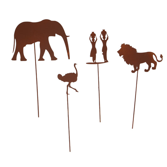 Gartenstecker 4er Set Afrika